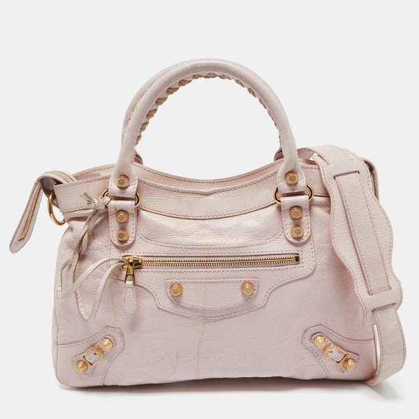 Balenciaga Rouse Poudre Leather RGH Town Bag | Designer Luxury Handbag
