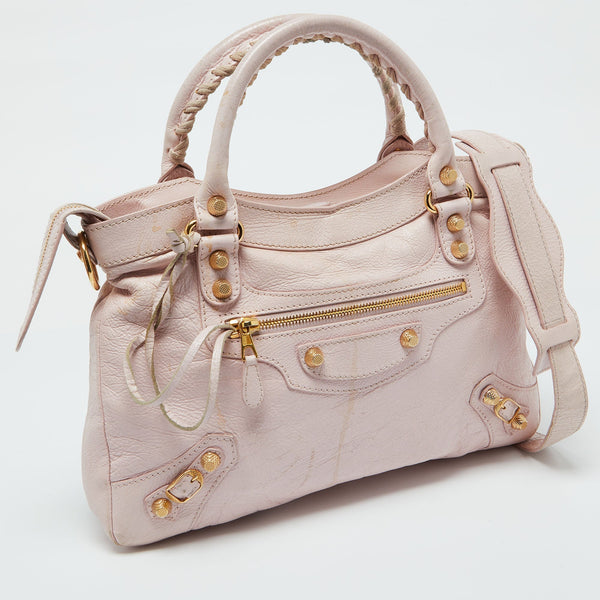 Balenciaga Rouse Poudre Leather RGH Town Bag | Designer Luxury Handbag