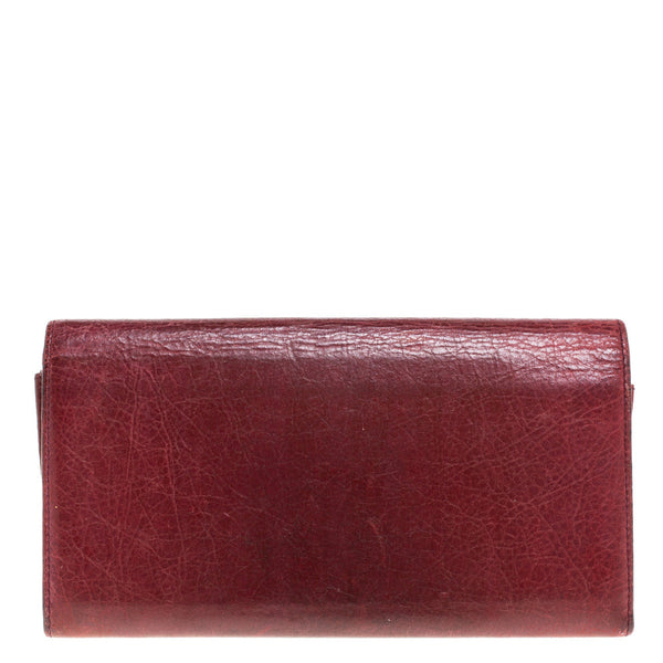 Balenciaga Bordeaux Leather City Wallet | Luxury Leather Wallet