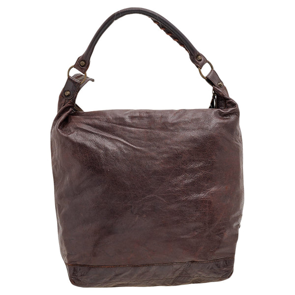 Balenciaga Brown Leather RH Day Bag | Designer Luxury Handbag