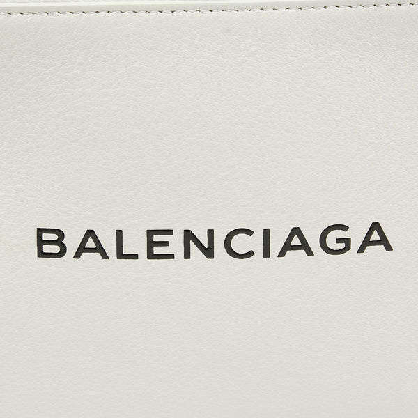 Balenciaga White Leather Zip Pouch | Premium Designer Piece