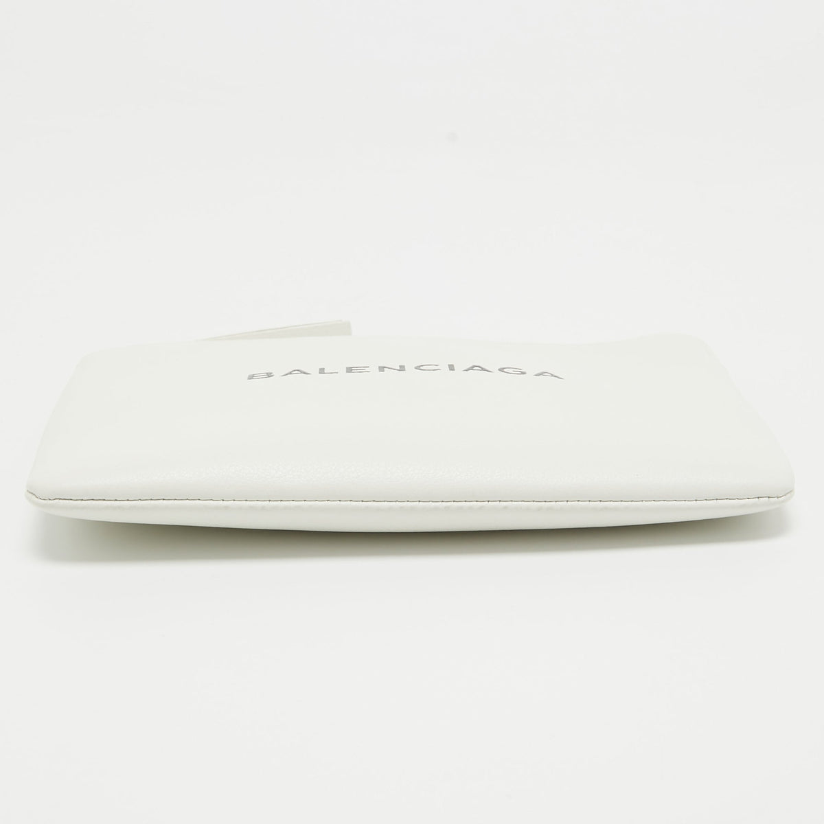 Balenciaga White Leather Zip Pouch | Premium Designer Piece