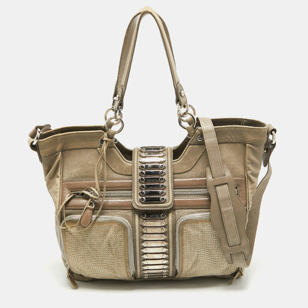 Balenciaga Beige Leather Studded Sac Clous Motorcycle Bag | Designer Luxury Handbag