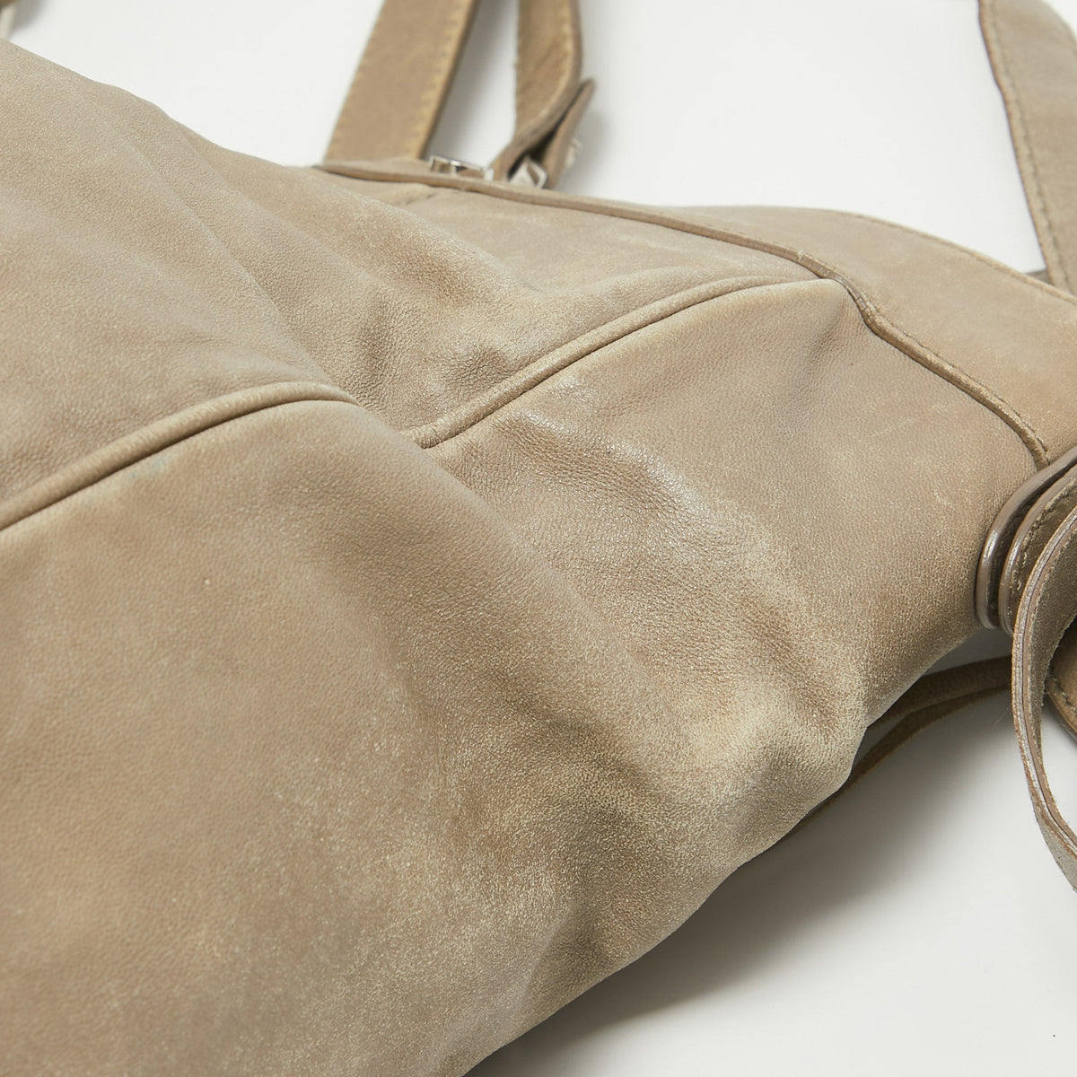 Balenciaga Beige Leather Studded Sac Clous Motorcycle Bag | Designer Luxury Handbag