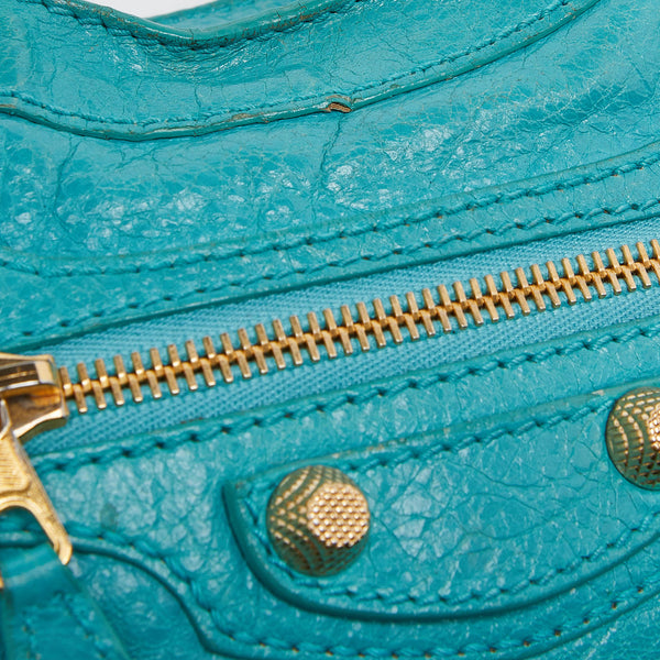 Balenciaga Bleu Tropical Leather Mini Classic City Bag — Designer Leather Handbag