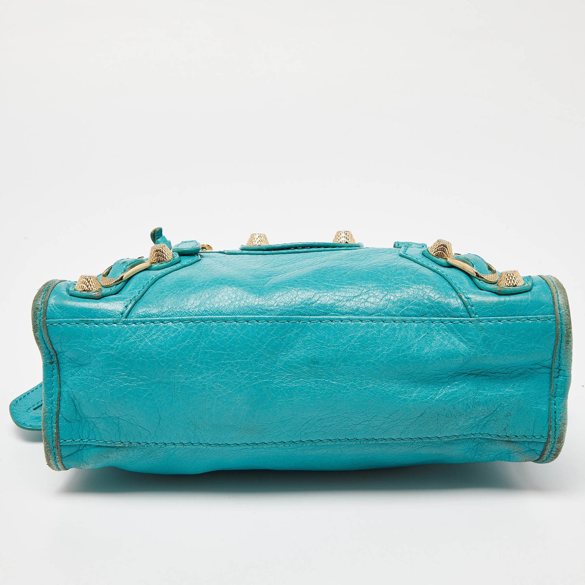 Balenciaga Bleu Tropical Leather Mini Classic City Bag — Designer Leather Handbag