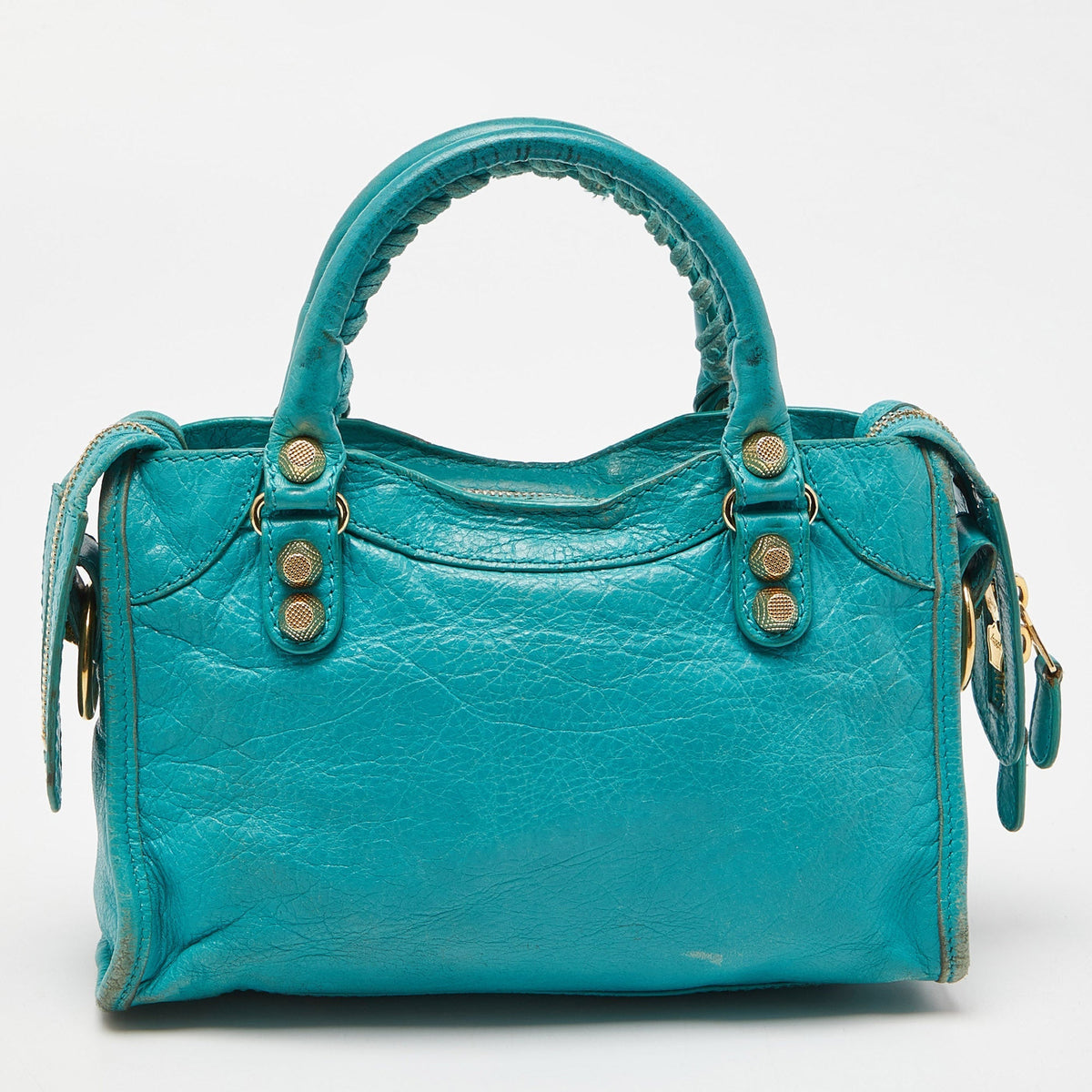 Balenciaga Bleu Tropical Leather Mini Classic City Bag — Designer Leather Handbag