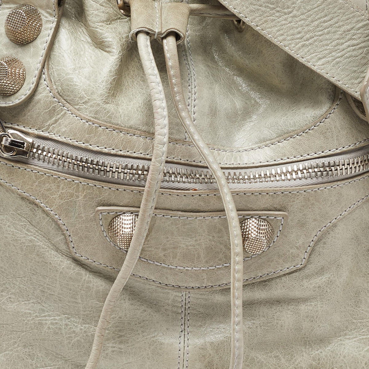 Balenciaga Argent Leather GSH Pompon Hobo | Casual Luxury Hobo Bag
