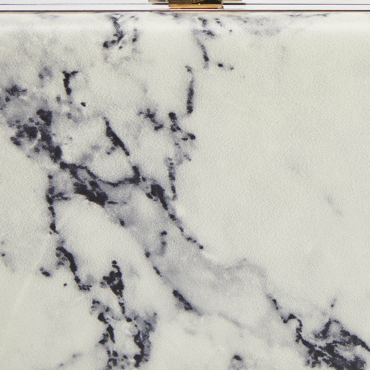 Balenciaga Off White/Black Marble Leather Le Dix Minaudiere Box Clutch | Designer Clutch Bag