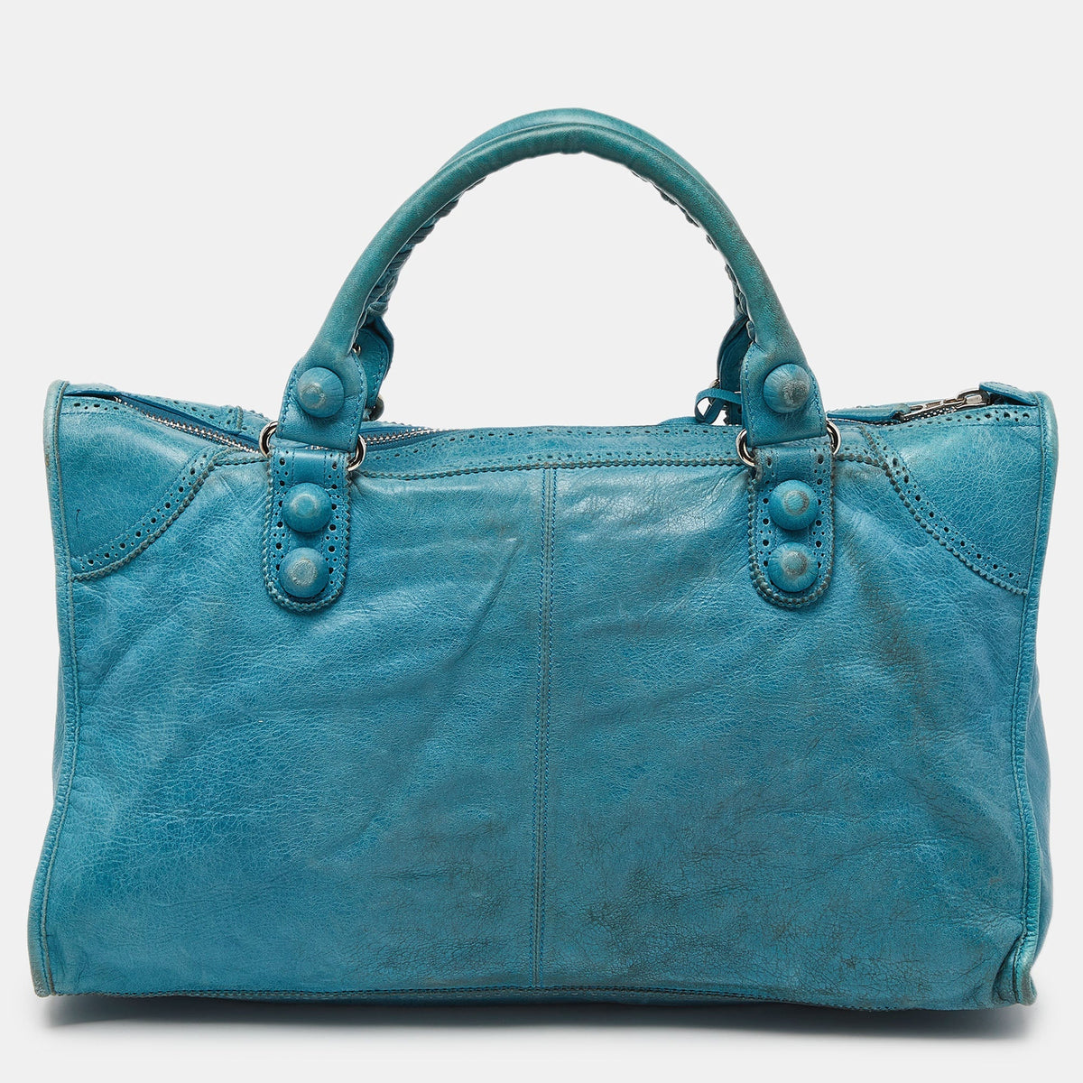 Balenciaga Cyclade Leather Brogues Work Tote | Premium Designer Piece