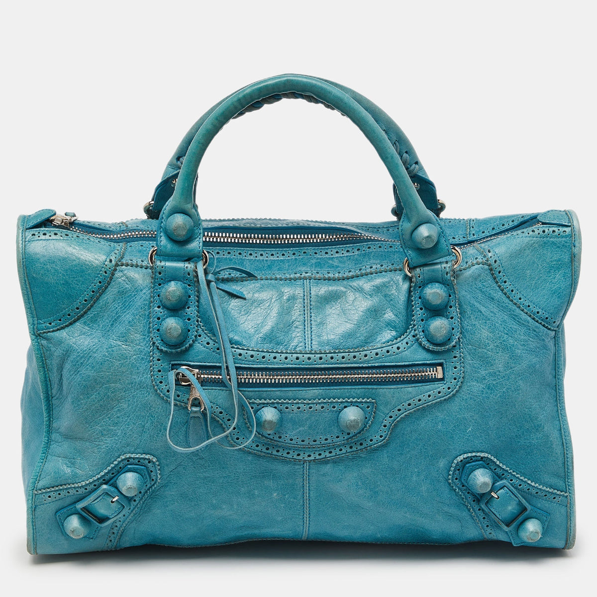 Balenciaga Cyclade Leather Brogues Work Tote | Premium Designer Piece
