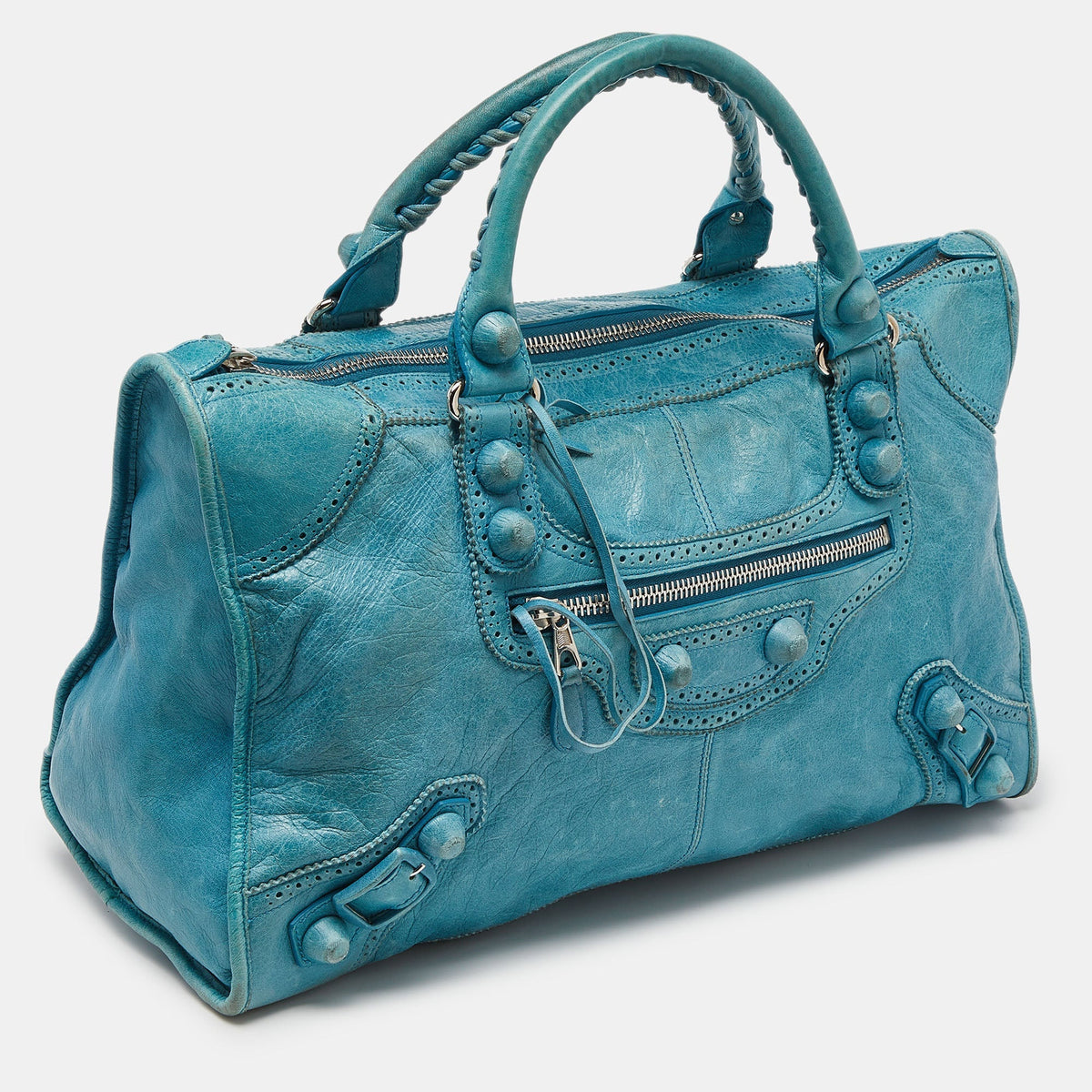 Balenciaga Cyclade Leather Brogues Work Tote | Premium Designer Piece