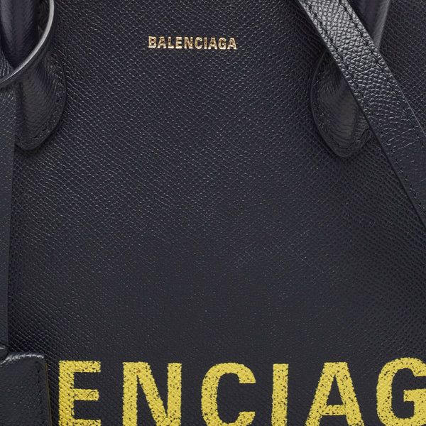 Balenciaga Navy Blue Leather Small Ville Bag | Designer Luxury Handbag