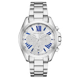 Lifestyle view of Michael Kors women's blue watch