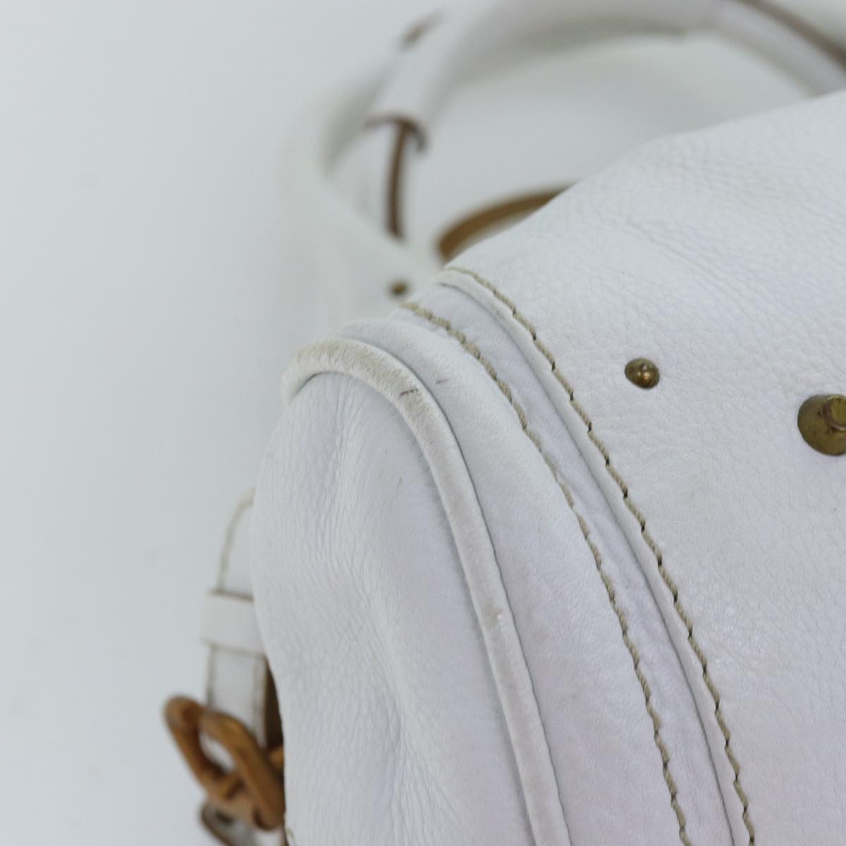 Side view of Chloe handbag White premium designer bag