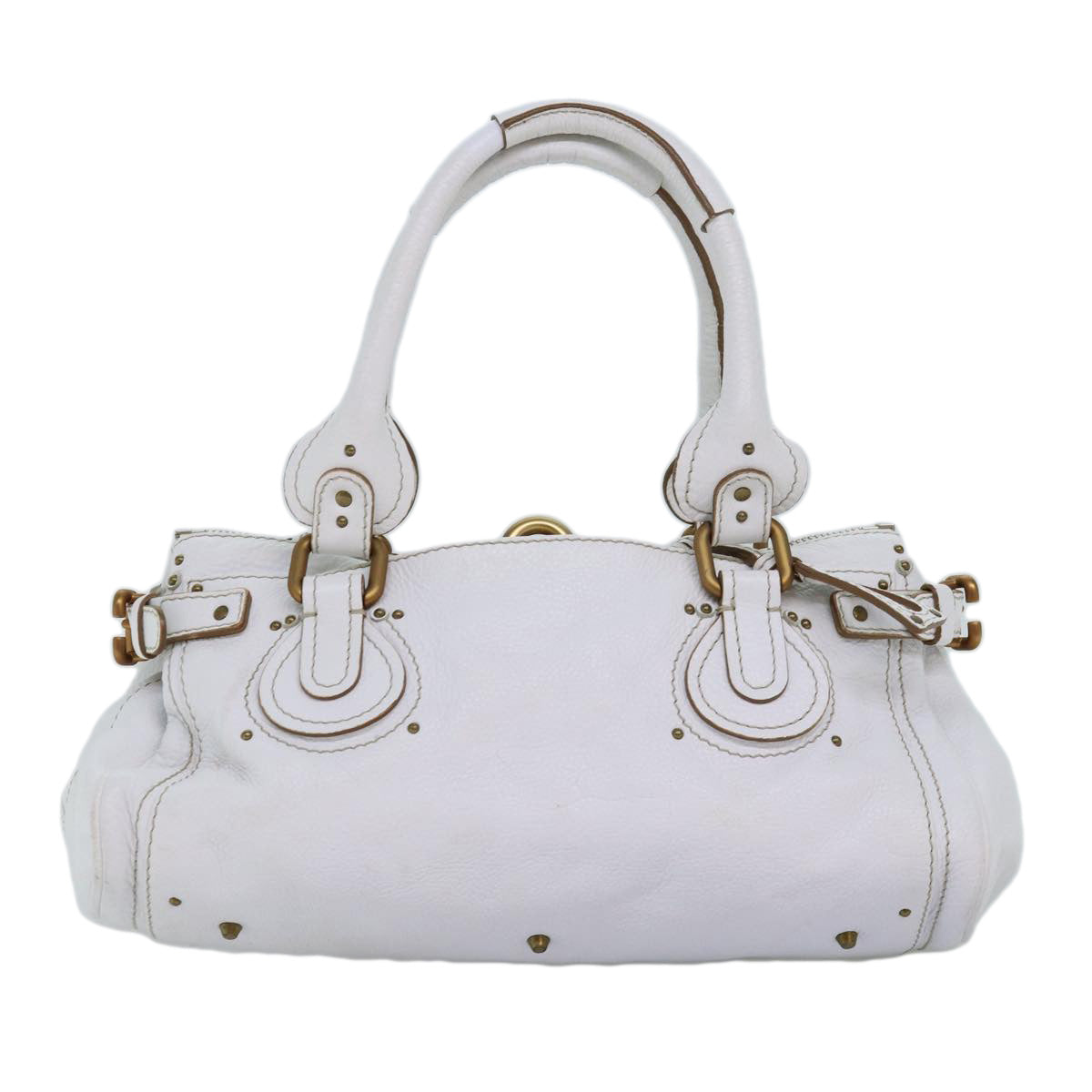 Chloe authentic luxury handbag White leather craftsmanship
