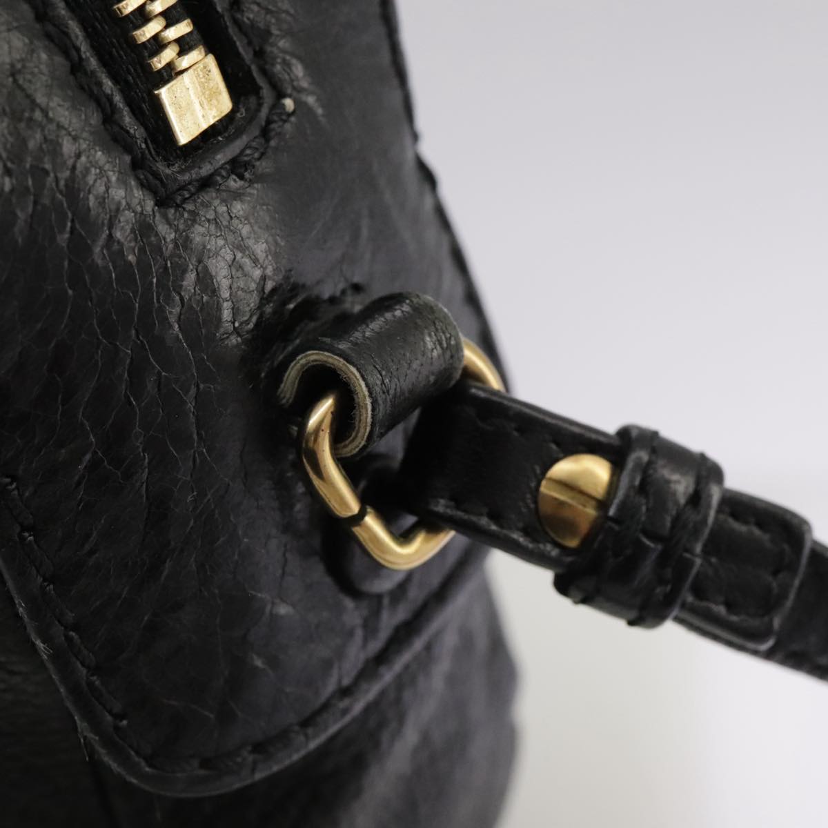 Side view of Chloe shoulder bag Black premium designer bag
