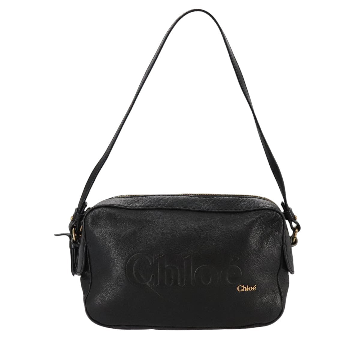 Side view of Chloe shoulder bag Black premium designer bag