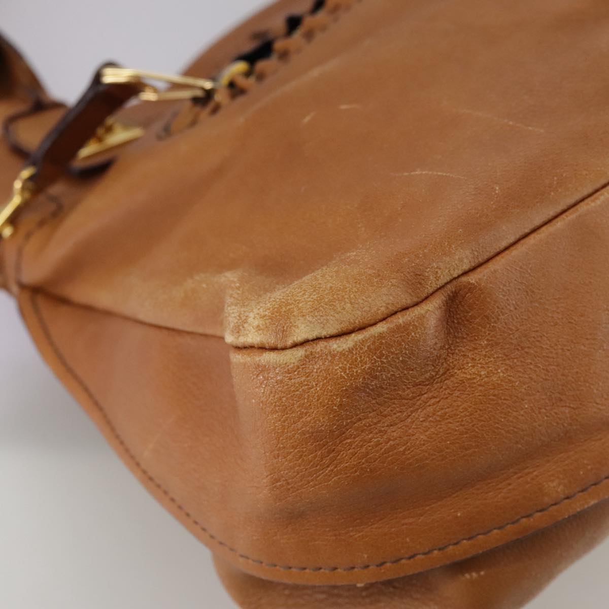 Side view of Chloe handbag Brown premium designer bag