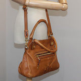 Side view of Chloe handbag Brown premium designer bag