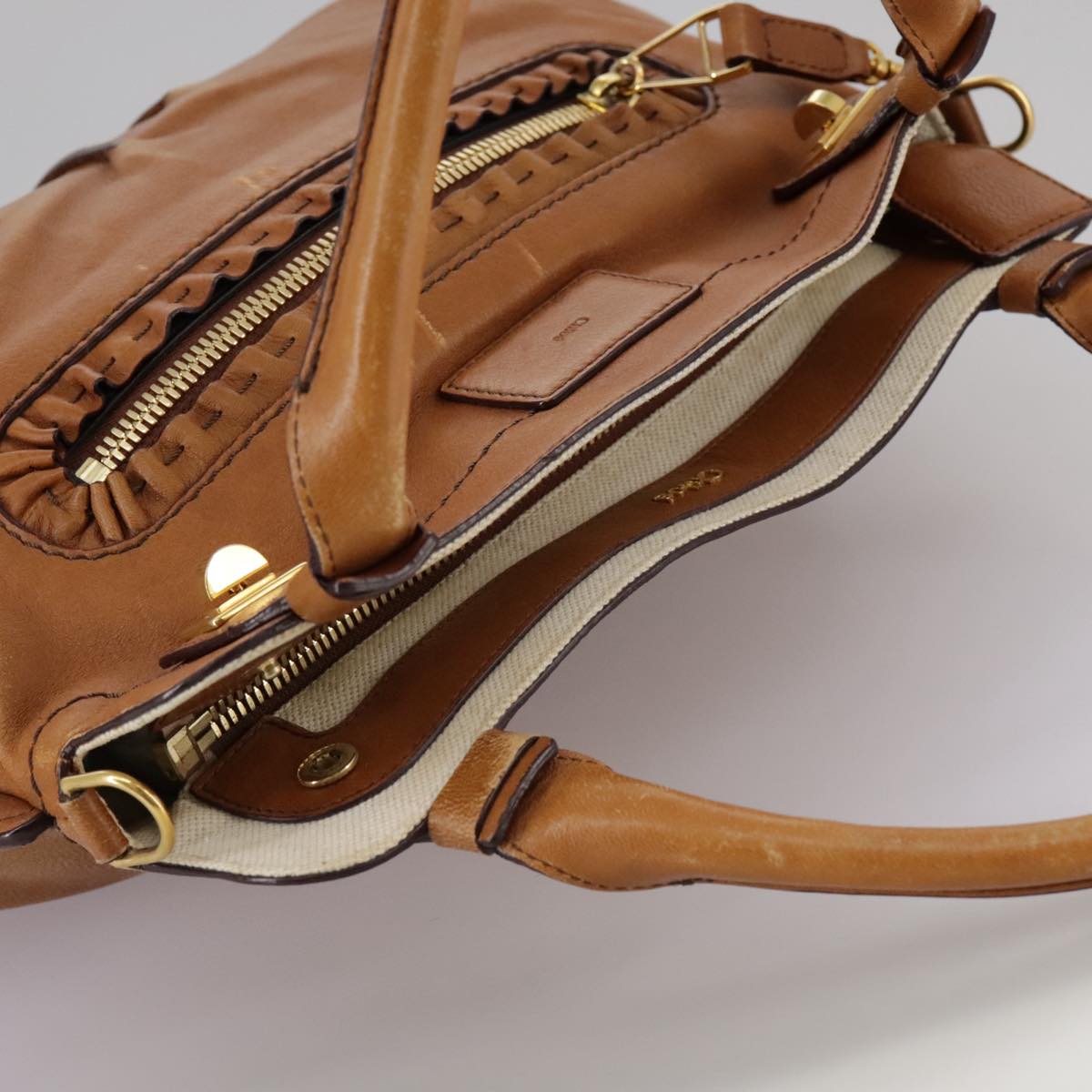 Chloe women's handbag Brown luxury designer leather