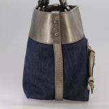Side view of Chloe handbag Blue premium designer bag