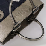 Chloe designer handbag denim closeup detail