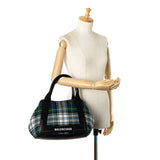 Side view of Balenciaga tote bag Navy premium designer bag