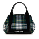 Balenciaga authentic luxury tote bag Navy leather craftsmanship