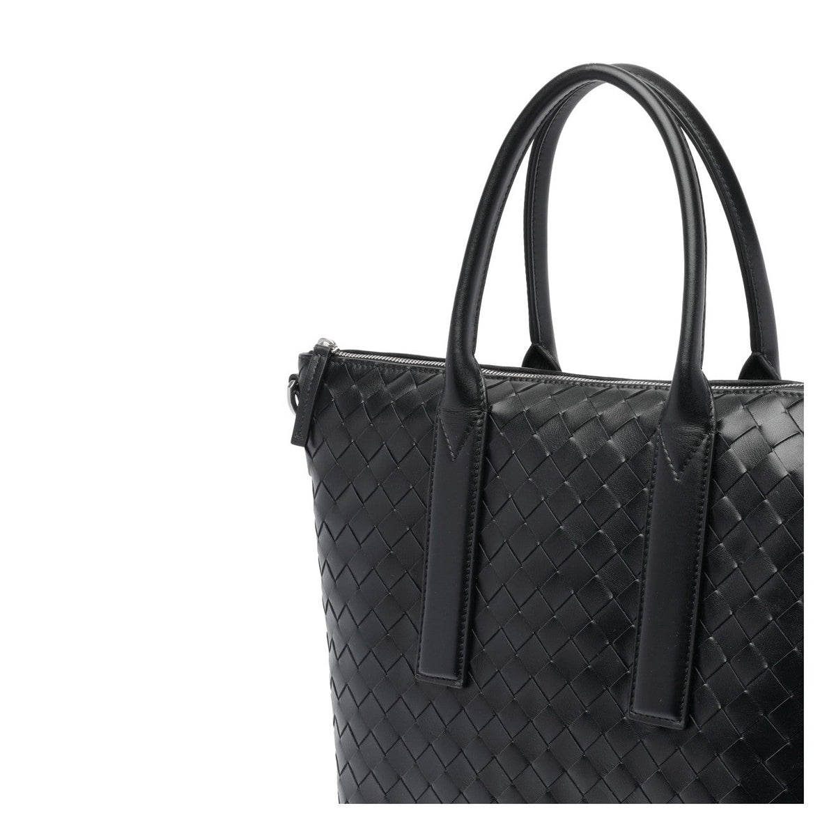 Bottega Veneta Bags? Bottega Veneta Men North-South Zipped Intrecciato Tote Elegant Everyday Designer Handbag