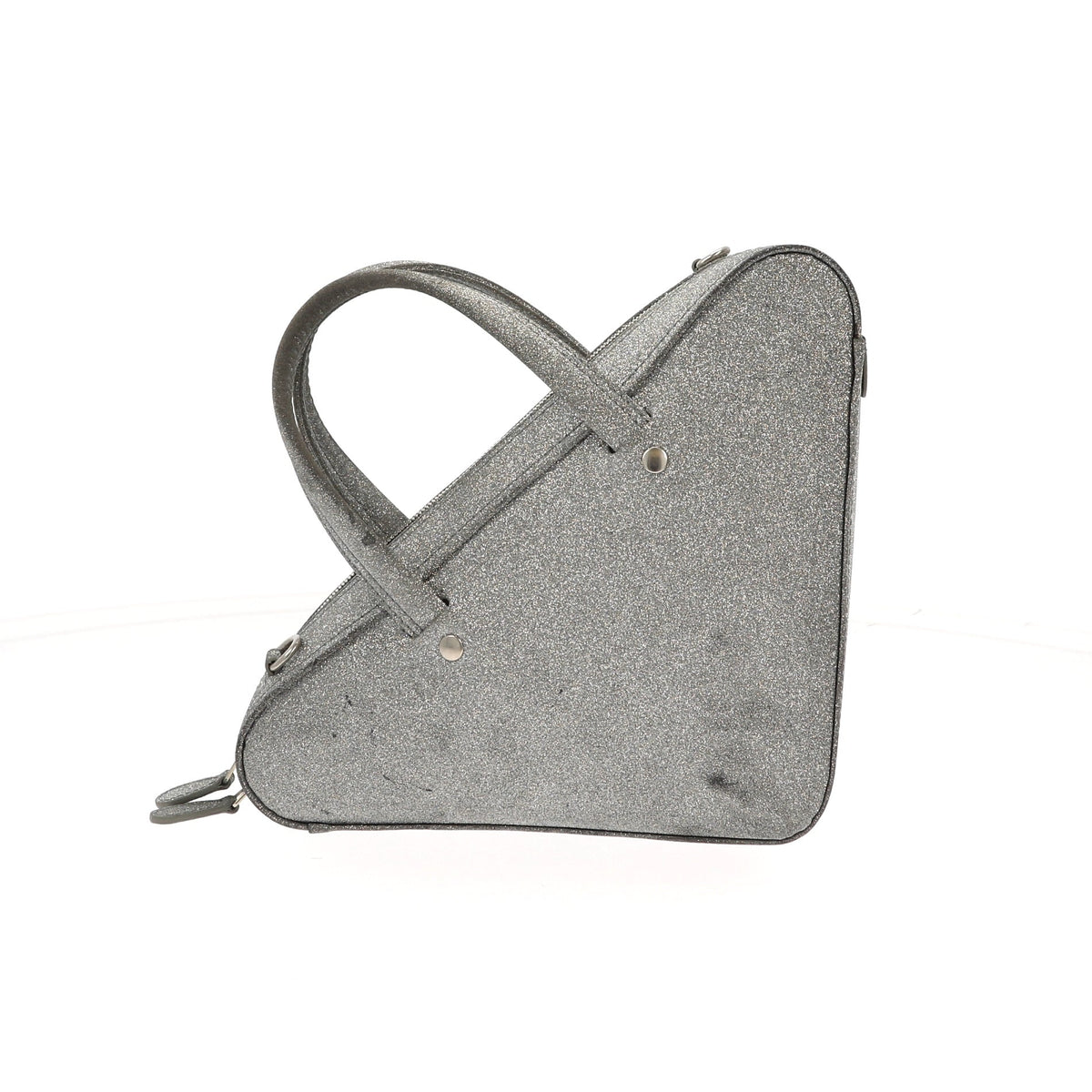 Balenciaga Triangle Handbag in Metallic Leather | Designer Luxury Handbag