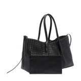 Close-up of Bottega Veneta totes hardware and fine stitching