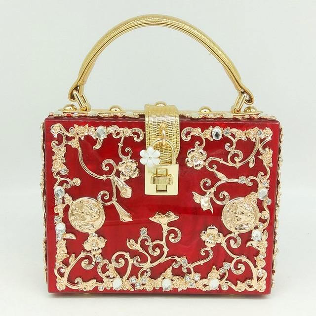 Front view of Shelly Mason Evening Clutch Bag premium bag