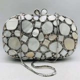 Front view of Shelly Mason Luxury Clutch Bag premium bag