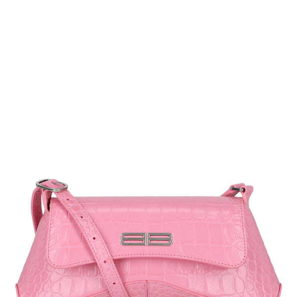 Balenciaga Embossed Croc Shoulder Bag Womens 6956452-108Y-5812 — Designer Shoulder Bag