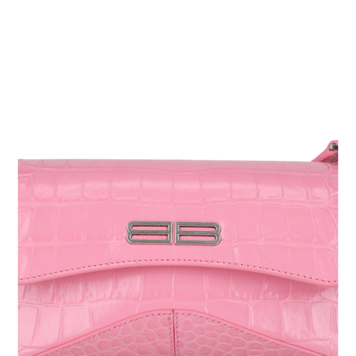 Balenciaga Embossed Croc Shoulder Bag Womens 6956452-108Y-5812 — Designer Shoulder Bag