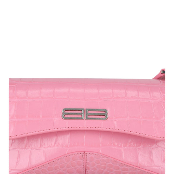 Balenciaga Embossed Croc Shoulder Bag Womens 6956452-108Y-5812 — Designer Shoulder Bag