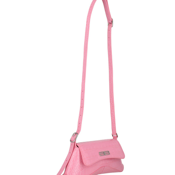 Balenciaga Embossed Croc Shoulder Bag Womens 6956452-108Y-5812 — Designer Shoulder Bag