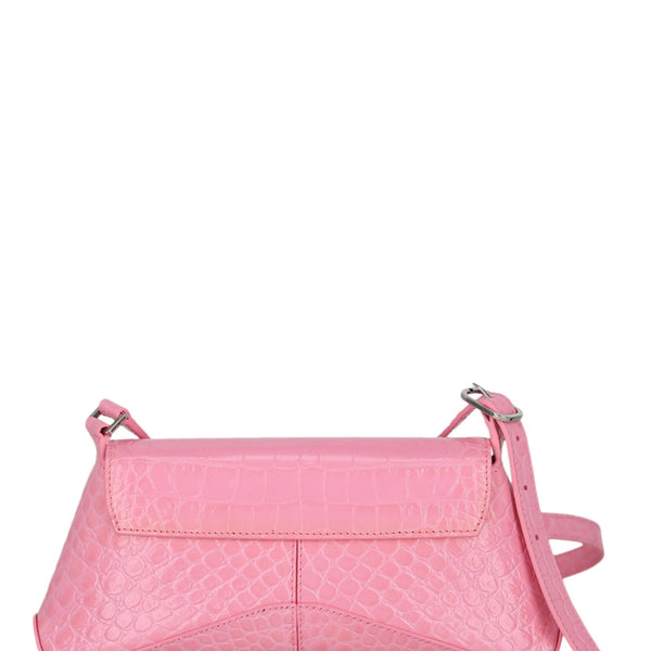 Balenciaga Embossed Croc Shoulder Bag Womens 6956452-108Y-5812 — Designer Shoulder Bag