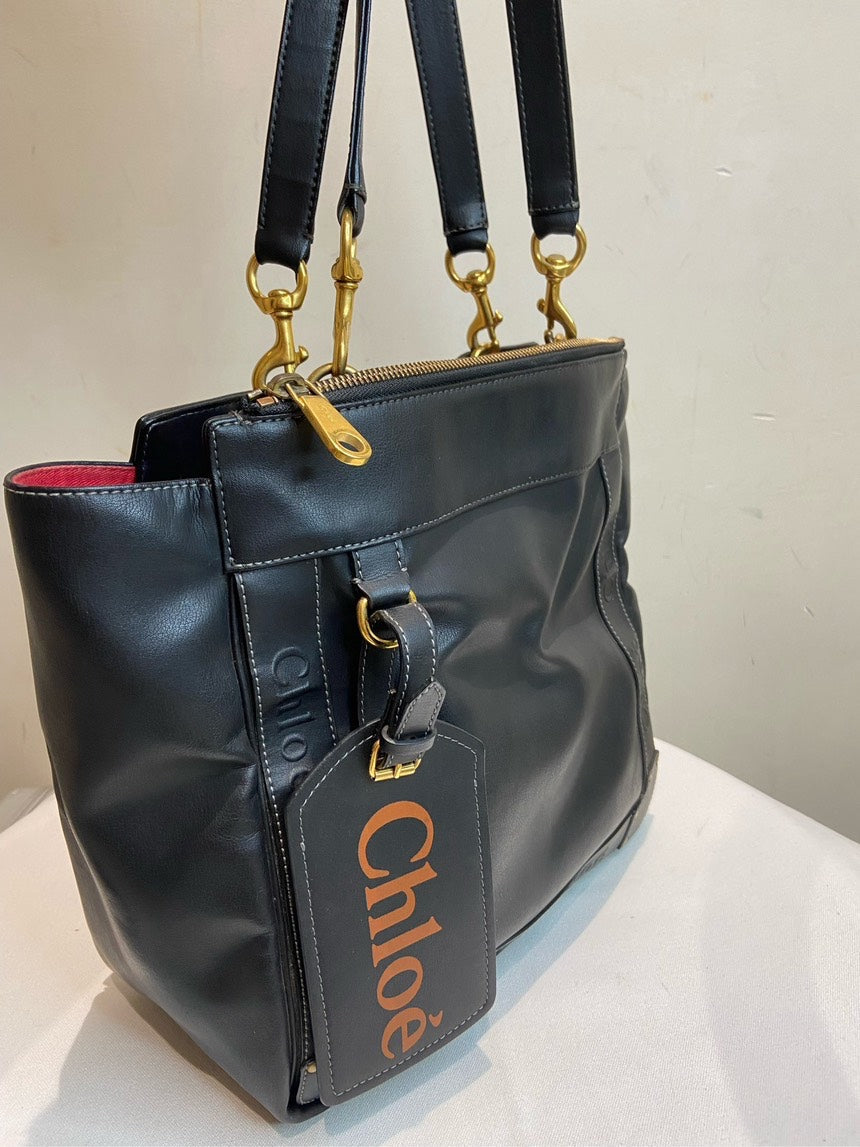 Chloe women's handbag Black luxury designer leather