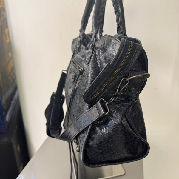 Balenciaga City Black Leather Tote Bag Medium — Premium Leather Tote