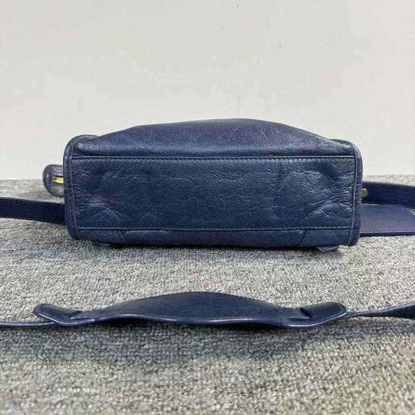Balenciaga City Bag Navy Handbag — Designer Leather Handbag