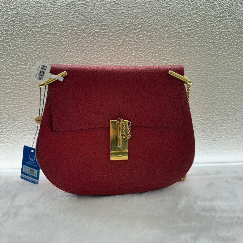 Chloe designer handbag leather closeup detail