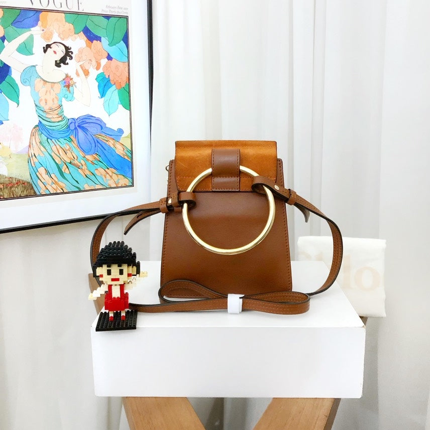 Side view of Chloe handbag Tan premium designer bag