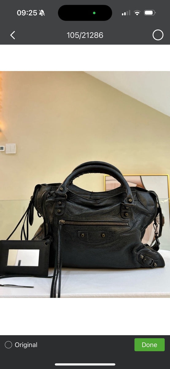 Balenciaga City Bag Classic Black Leather Shoulder Bag — Designer Leather Handbag