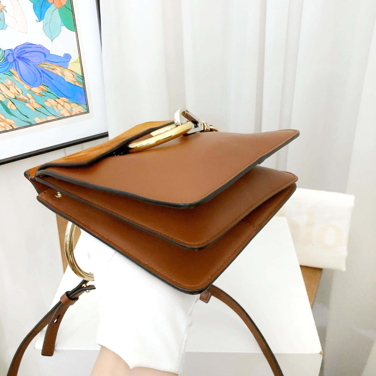 Authentic Chloe handbag Tan luxury fashion accessory