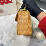 Chloe designer handbag leather closeup detail