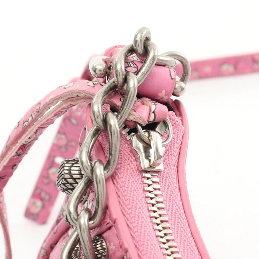 Balenciaga Le Cagole Mini Bag Pink Rabbit Leather | Studded Leather Shoulder Bag