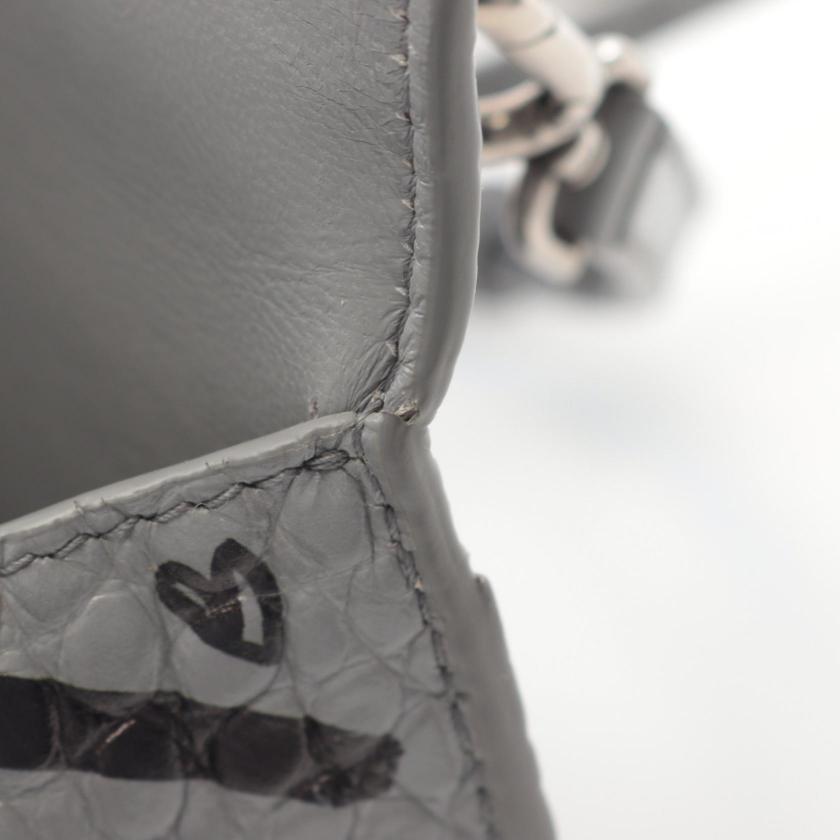 Balenciaga Hourglass XS Handbag Leather Gray | Designer Top Handle Bag