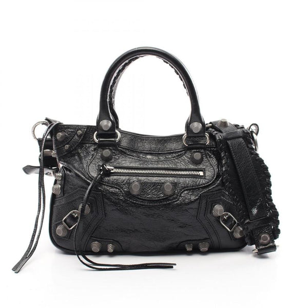 Balenciaga Neo Cagoule Tote M Handbag Black Leather | Designer Luxury Handbag